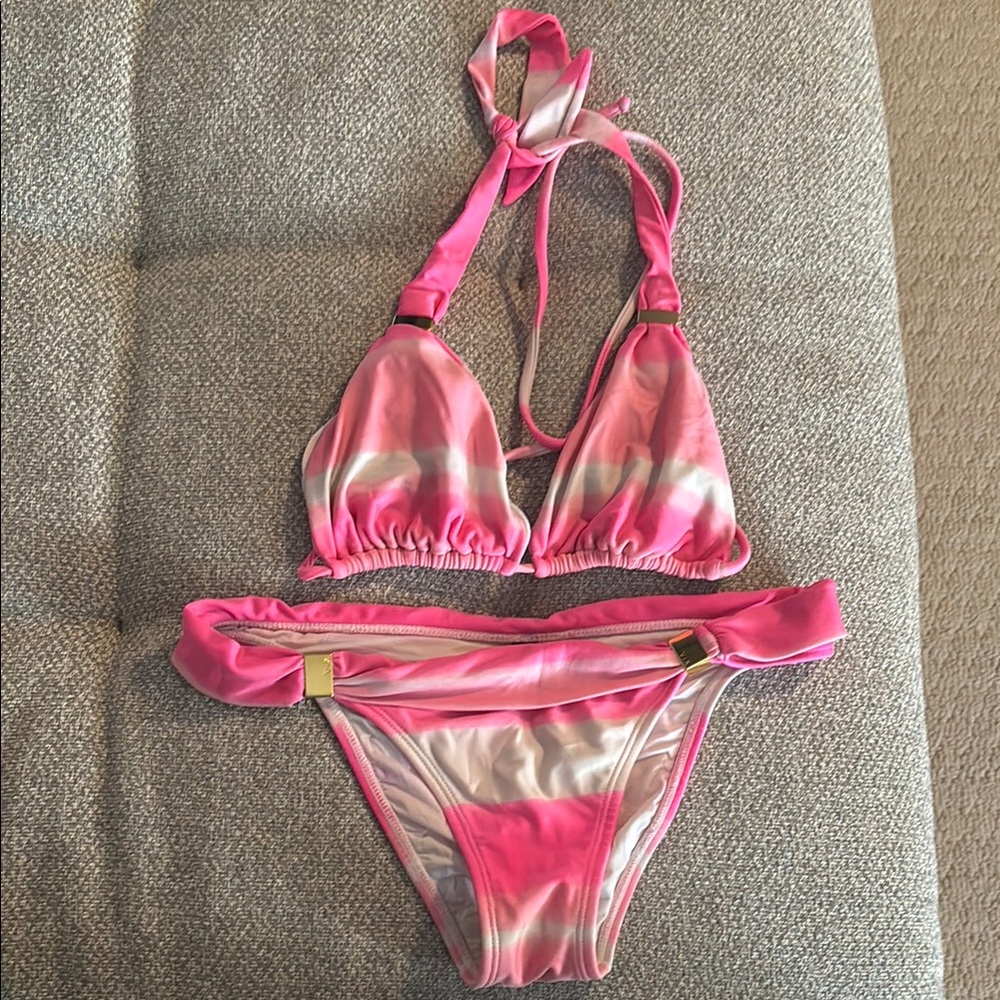 Vix Pink and White Bikini